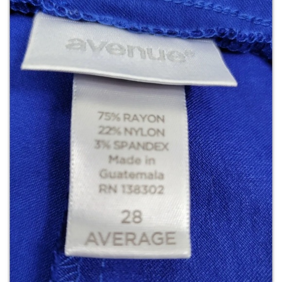 Avenue Stretch Skinny Dress Pants with Tummy Control Blue Womens Size 28 - Picture 3 of 6